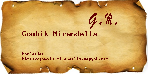 Gombik Mirandella névjegykártya