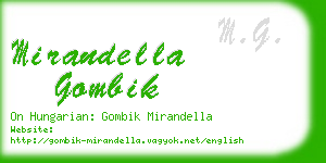 mirandella gombik business card